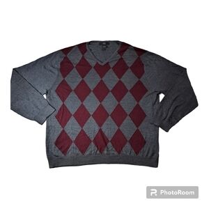 3 FOR 12 SALE H&H Argyle Sweatshirt Silk Cotton Blend Size XL